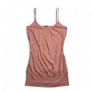 Pink Y2K 2000s Bubble Full Length Tank Top Size Medium vintage forever 21 /k